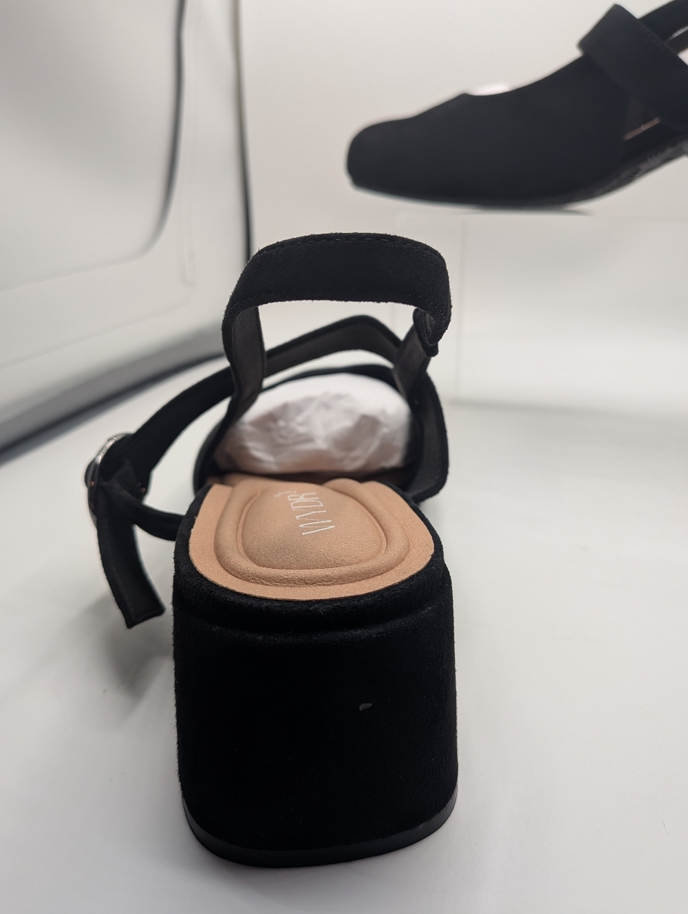 Slingback Mary Jane -NWB-9WW SUEDE Black - Picture 8 of 15